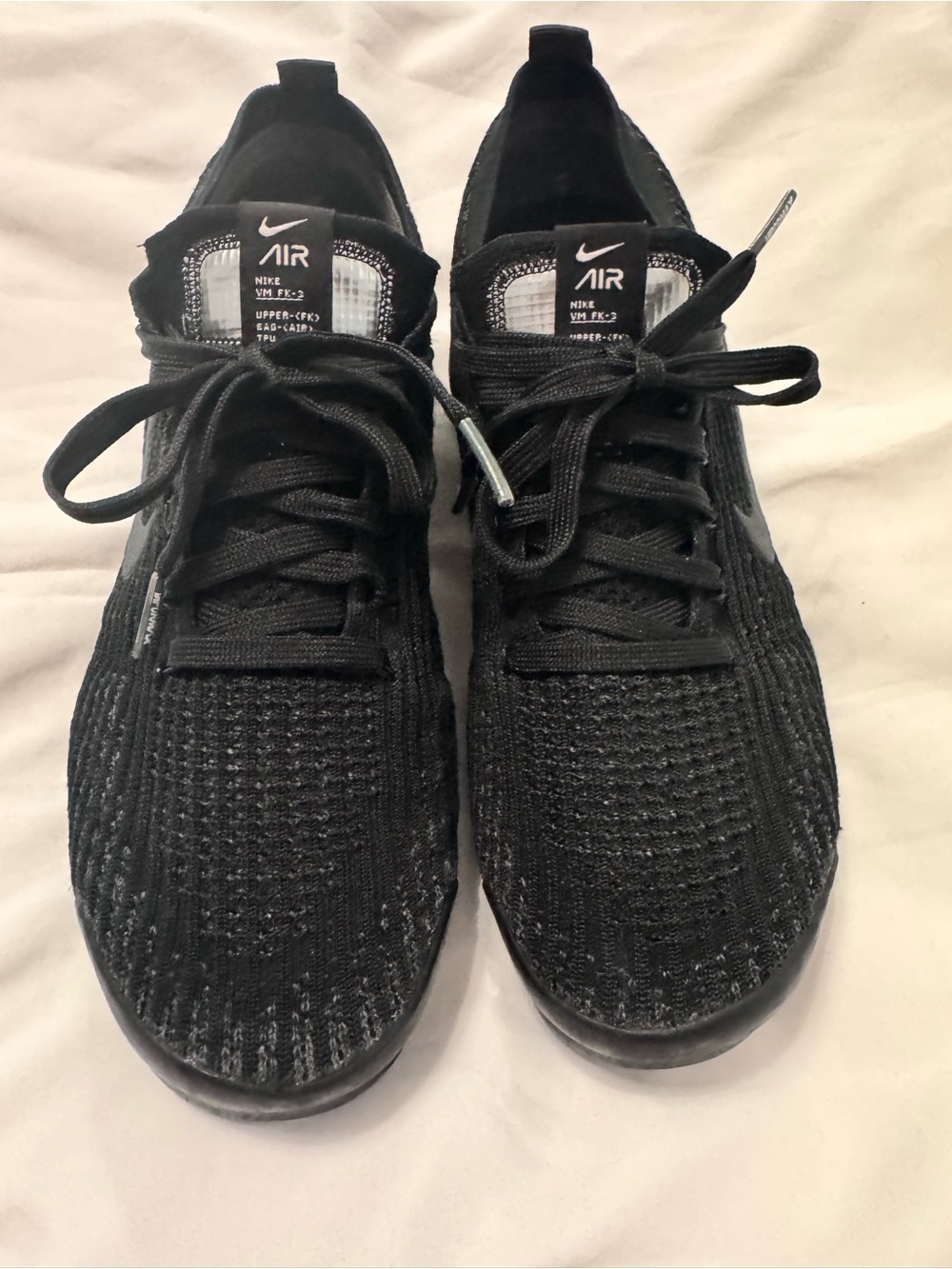 Nike Black VaporMax Knit Low-Top  Sneakers
